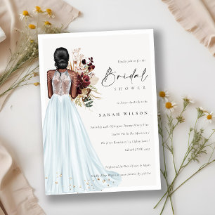Elegante aqua trouwjurk uitnodiging voor bruidsfee