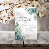 Elegante aquarel bladeren bruiloft programma
