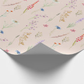 Elegante Aquarel Bloementuin Cadeaupapier (Hoek)