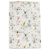 Elegante Aquarel Bloementuin Medium Cadeauzakje (Voorkant)