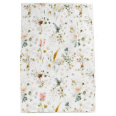 Elegante Aquarel Bloementuin Medium Cadeauzakje (Achterkant)