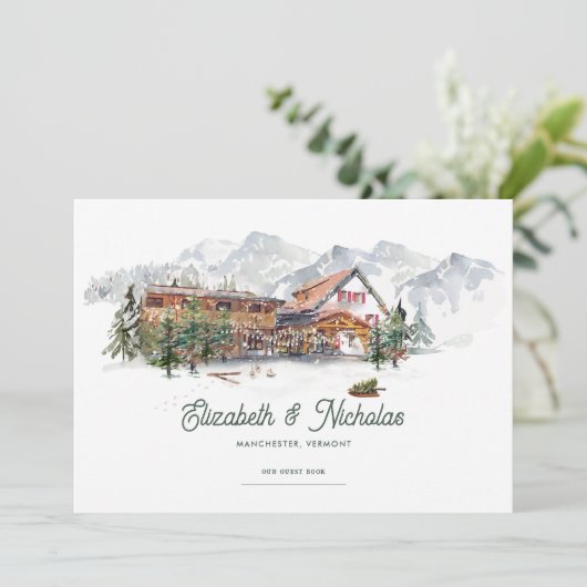 Elegante aquarel locatie illustratie | Digitaal Kaart (Staand voorkant)