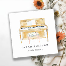 Elegante Aquarel Pianomuzikant Muziekleraar