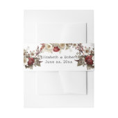 Elegante aquarel rode en witte rozen uitnodigingen wikkel (Voorkant Voorbeeld)