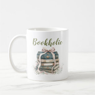 Elegante Aquarel Stapels Boeken met Lint Koffiemok