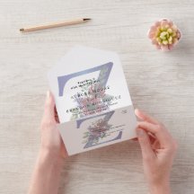 Elegante aquarel van een rood & blauw bloemenboeke