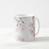 Elegante Aquarell-Kirschblüten Koffiemok (Voorkant rechts)