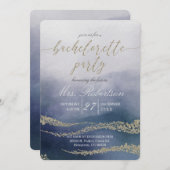 Elégante aquarelle Bachelorette Party Invitation (Devant / Derrière)