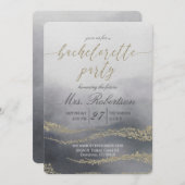 Elégante aquarelle Bachelorette Party Invitation (Devant / Derrière)
