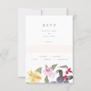Elégante aquarelle Beau mariage RSVP