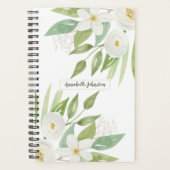 Elégante aquarelle blanc & vert Floral (Devant)