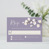 Elégante aquarelle blanche Lavande florale RSVP (Debout devant)