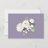 Elégante aquarelle blanche Lavande florale RSVP (Dos)