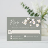 Elégante aquarelle blanche Sage vert Sage RSVP (Debout devant)