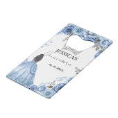 Elégante aquarelle bleu Dusty Floral Quinceañera (Dos Angle)