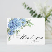 Elégante aquarelle bleu Hydrangea Merci de fleurs (Debout devant)