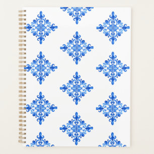 Elégante aquarelle bleue Portugais Carrelage Flora