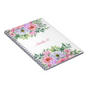 Elégante aquarelle bouquet floral Carnet blanc (Côté Droit)
