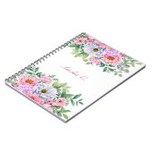 Elégante aquarelle bouquet floral Carnet blanc (Côté gauche)