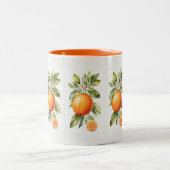 Elégante aquarelle brillante Mug orange (Centre)