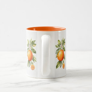 Elégante aquarelle brillante Mug orange
