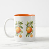 Elégante aquarelle brillante Mug orange (Gauche)