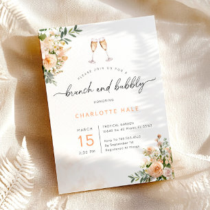 Elégante aquarelle Brunch et invitations Bubbly