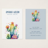 Elégante aquarelle Cactus écran d'oreille (Devant & derrière)