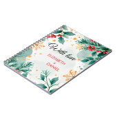 Elégante aquarelle Carnet Mariage de Noël (Côté gauche)