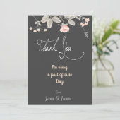 Elégante aquarelle chic carte de remerciements flo (Debout devant)