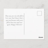 Elégante aquarelle Coeur Valentines Jour Carte pos (Dos)