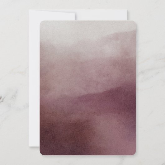 Elégante aquarelle en Faire-part de mariage de can (Dos)