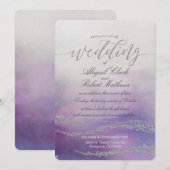 Elégante aquarelle en Faire-part de mariage orchid (Devant / Derrière)