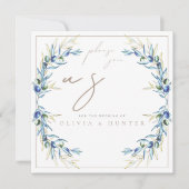 Elégante aquarelle Faire-part de mariage de branch (Devant)