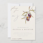 Elégante aquarelle Faire-part de mariage de branch (Devant)