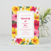 élégante aquarelle Faire-part de mariage FLORAL (Debout devant)