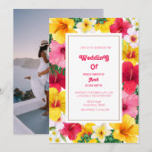 élégante aquarelle Faire-part de mariage FLORAL (Devant / Derrière)