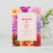 élégante aquarelle Faire-part de mariage FLORAL (Debout devant)