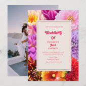 élégante aquarelle Faire-part de mariage FLORAL (Devant / Derrière)