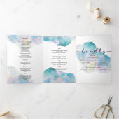 Elégante aquarelle faire-part de mariage/menu/rsvp (Intérieur)