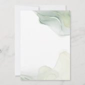 Elégante aquarelle Faire-part de mariage verdoyant (Dos)