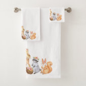 Elégante aquarelle festive Hiver Bois Animaux (En situation)