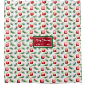 Elégante aquarelle festive rideau de douche (Devant)