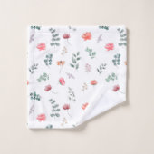 Elégante aquarelle fleur sauvage eucalyptus (Gant de toilette)