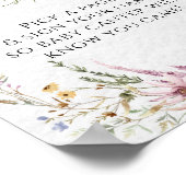 Elégante aquarelle Fleur sauvage Guestbook Poster (Coin)