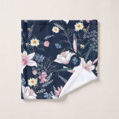 Elégante aquarelle fleurie décorative attirant l'o (Gant de toilette)