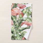 Elégante aquarelle fleurie décorative attirant l'o (Serviette à main)