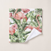 Elégante aquarelle fleurie décorative attirant l'o (Gant de toilette)