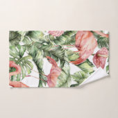 Elégante aquarelle fleurie décorative attirant l'o (Serviette à main)