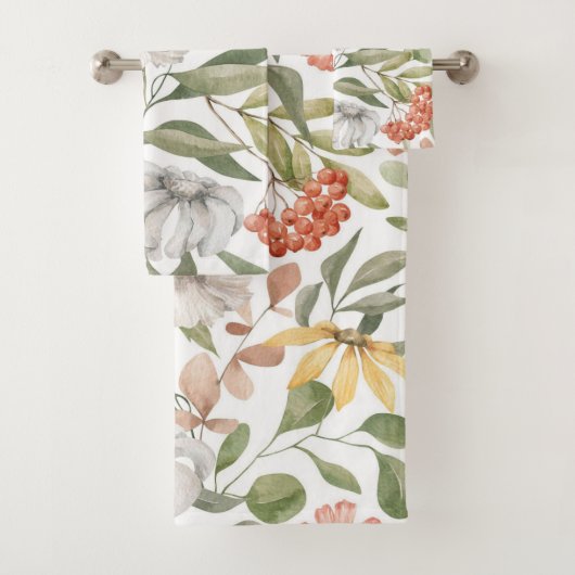 Elégante aquarelle fleurie décorative attirant l'o (En situation)